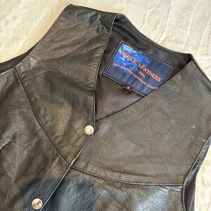 Leather Vest Men's Vance Leathers USA Biker, Rocker, Goth, Dark Romantic Size Sm
